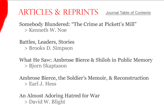 table of contents